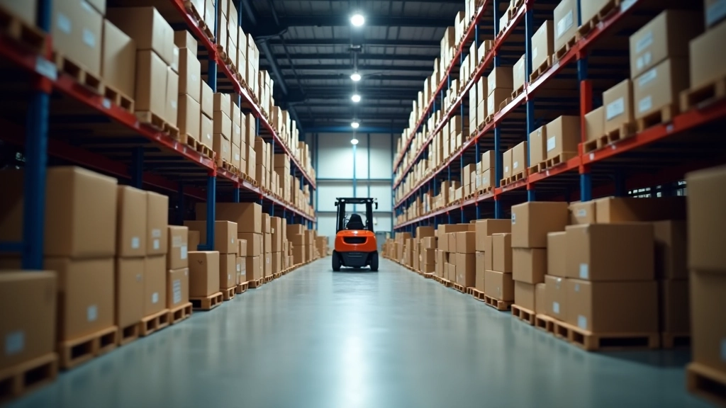 Modern logistics warehouse with integrated carrier tracking systems